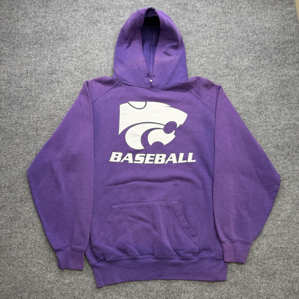 Badger Sport Kansas State Wildcats Baseball Hoodie Purple Mens Medium‎ K-State